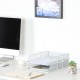 EasyPAG desktop document organizer, double layer, sturdy metal mesh, plenty of space for documents, soft white. Paper document letter organizer.