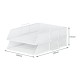 EasyPAG desktop document organizer, double layer, sturdy metal mesh, plenty of space for documents, soft white. Paper document letter organizer.