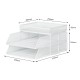EasyPAG Desktop Stackable Desk Organizer File Rack Magazine Storage File Organizer, 2 Layers, Sturdy Metal Mesh. For Office and Business.