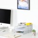 EasyPAG Desktop Stackable Desk Organizer File Rack Magazine Storage File Organizer, 2 Layers, Sturdy Metal Mesh. For Office and Business.