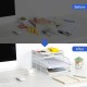 EasyPAG Desktop Stackable Desk Organizer File Rack Magazine Storage File Organizer, 2 Layers, Sturdy Metal Mesh. For Office and Business.