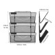 EasyPAG Wall Mounted Magazine Rack, 3 Compartments, File Rack Mail Organizer Magazine Storage Rack for Home Office, Black Finish.
