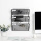 EasyPAG Wall Mounted Magazine Rack, 3 Compartments, File Rack Mail Organizer Magazine Storage Rack for Home Office, Black Finish.