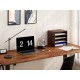 EasyPAG Wood Desktop 4-Tier Desk Tidy File Holder File Organizer, Four Open Compartments, Perfect for File Storage.
