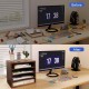 EasyPAG Wood Desktop 4-Tier Desk Tidy File Holder File Organizer, Four Open Compartments, Perfect for File Storage.