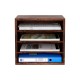 EasyPAG Wood Desktop 4-Tier Desk Tidy File Holder File Organizer, Four Open Compartments, Perfect for File Storage.