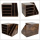 EasyPAG dark wood desktop organizer, with multiple compartments, is durable and stylish for home office and students.