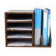 EasyPAG dark wood desktop organizer, with multiple compartments, is durable and stylish for home office and students.