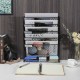 EasyPAG Wall-mounted Magazine Rack, Black, Textured Honeycomb Grid, for Home, Office.