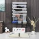 EasyPAG Wall-mounted Magazine Rack, Black, Textured Honeycomb Grid, for Home, Office.