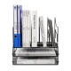 EasyPAG desktop organizer, simple, durable metal material, layered compartments, mesh structure, suitable for students and professionals.
