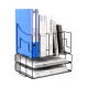 EasyPAG desktop organizer, simple, durable metal material, layered compartments, mesh structure, suitable for students and professionals.