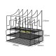 EasyPAG desktop organizer, simple, durable metal material, layered compartments, mesh structure, suitable for students and professionals.