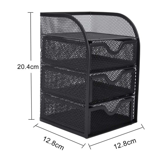 EasyPAG 3-layer drawer storage rack, desktop storage rack, office supply storage rack, perfect for storing office supplies.