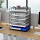 EasyPAG Desktop File Organizer, Black, Metal, Perfect for Office, Home Workspace.