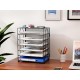 EasyPAG Desktop File Organizer, Black, Metal, Perfect for Office, Home Workspace.
