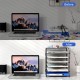 EasyPAG Desktop File Organizer, Black, Metal, Perfect for Office, Home Workspace.