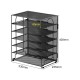 EasyPAG Desktop File Organizer, Black, Metal, Perfect for Office, Home Workspace.