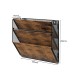EasyPAG Wall Mounted Organizer, Rustic Brown Wood Finish, Black Metal Frame, 3 Pockets, Perfect for Files, Magazines and Home Office.