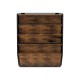 EasyPAG Wall Mounted Organizer, Rustic Brown Wood Finish, Black Metal Frame, 5 Pockets, Perfect for Files, Magazines and Home Office.