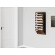 EasyPAG Wall Mounted Organizer, Rustic Brown Wood Finish, Black Metal Frame, 8 Pockets, Perfect for Files, Magazines and Home Office.