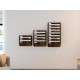 EasyPAG Wall Mounted Organizer, Rustic Brown Wood Finish, Black Metal Frame, 8 Pockets, Perfect for Files, Magazines and Home Office.