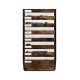 EasyPAG Wall Mounted Organizer, Rustic Brown Wood Finish, Black Metal Frame, 8 Pockets, Perfect for Files, Magazines and Home Office.
