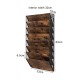 EasyPAG Wall Mounted Organizer, Rustic Brown Wood Finish, Black Metal Frame, 8 Pockets, Perfect for Files, Magazines and Home Office.