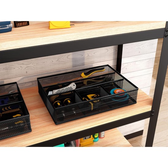 EasyPAG Light Desk Organizer Office Stationery Storage Pen Holder, Multi-compartment Design, Durable, Storage Solution for Tools, Crafts and Office Supplies.