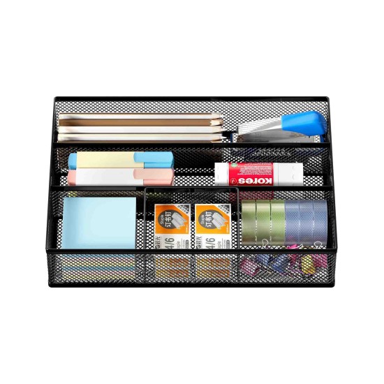 EasyPAG Light Desk Organizer Office Stationery Storage Pen Holder, Multi-compartment Design, Durable, Storage Solution for Tools, Crafts and Office Supplies.